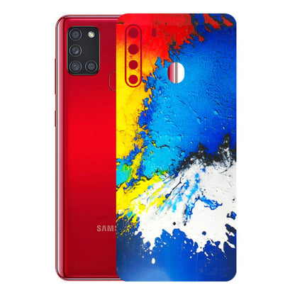 Samsung A/S Series Phone Skins (All Models) - Acrylic Paint Spill - 3D Embossed Finish (L-229) Samsung Galaxy A21