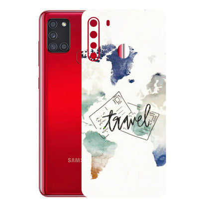 Samsung A/S Series Phone Skins (All Models) - Travel The World - 3D Embossed Finish (L-232) Samsung Galaxy A21