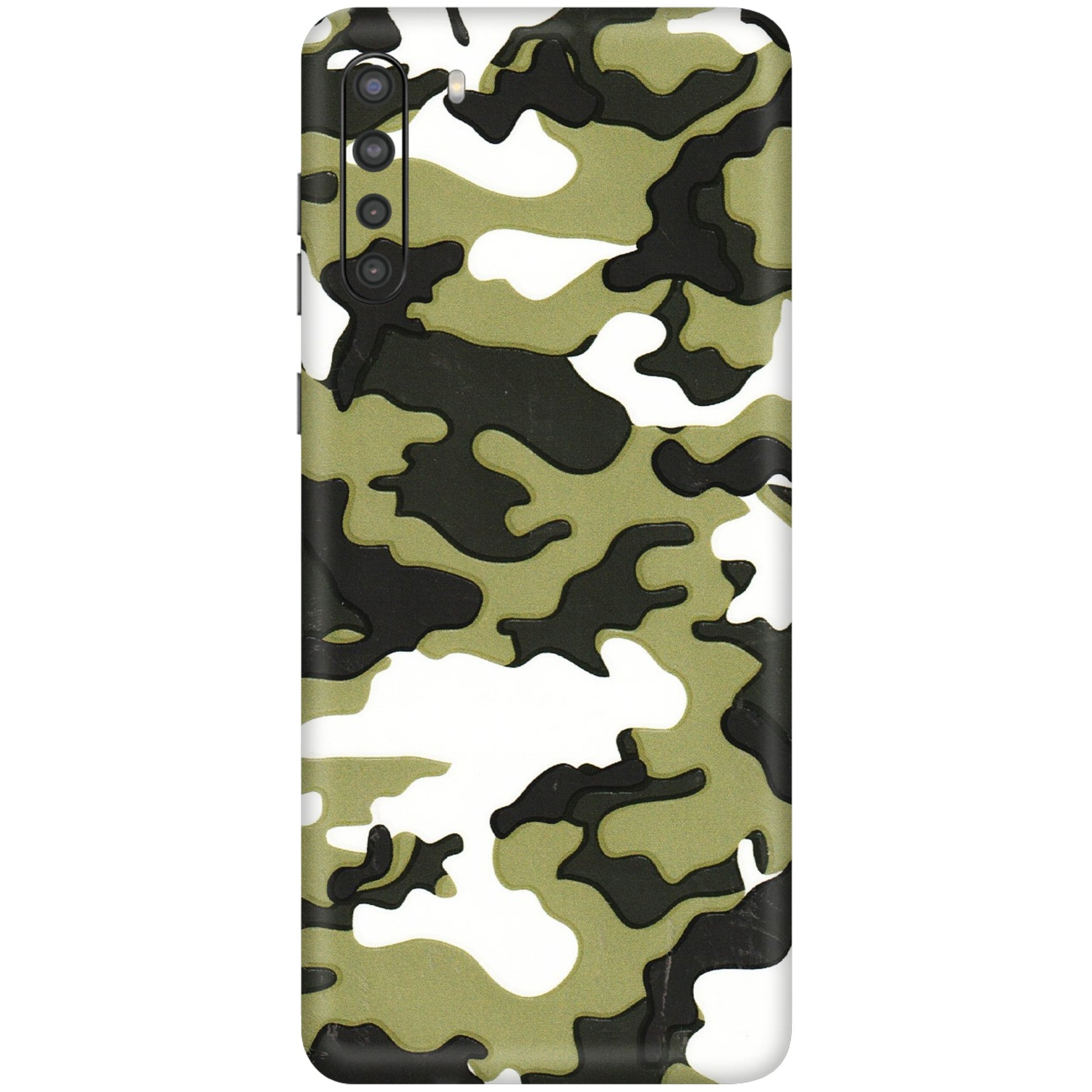 Samsung A/S Series Phone Skins (All Models) - Camouflages White And Green - 3D Embossed Finish (L-243) Samsung Galaxy A21