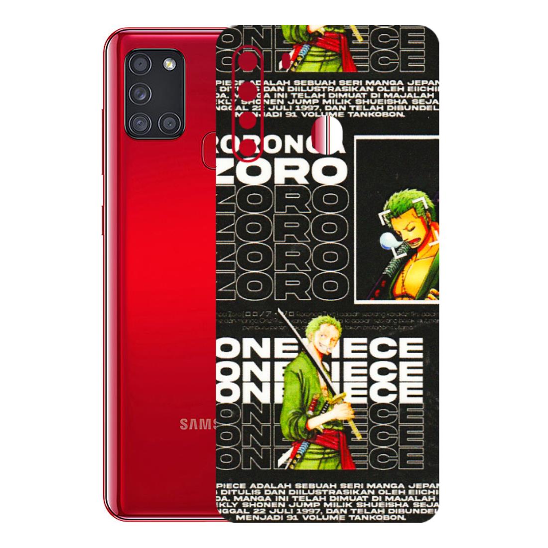 Samsung A/S Series Phone Skins (All Models) - One Piece Zoro - 3D Embossed Finish (L-250) Samsung Galaxy A21