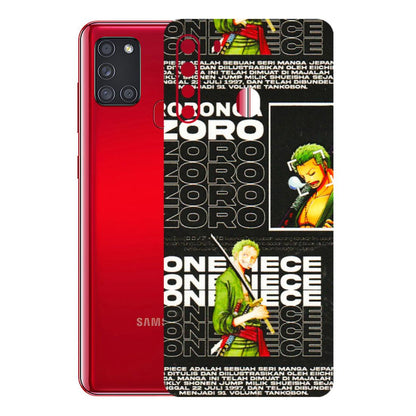 Samsung A/S Series Phone Skins (All Models) - One Piece Zoro - 3D Embossed Finish (L-250) Samsung Galaxy A21