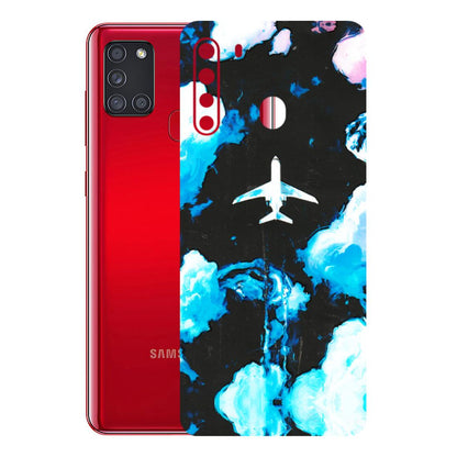Samsung A/S Series Phone Skins (All Models) - Travel In Airline - 3D Embossed Finish (L-264) Samsung Galaxy A21