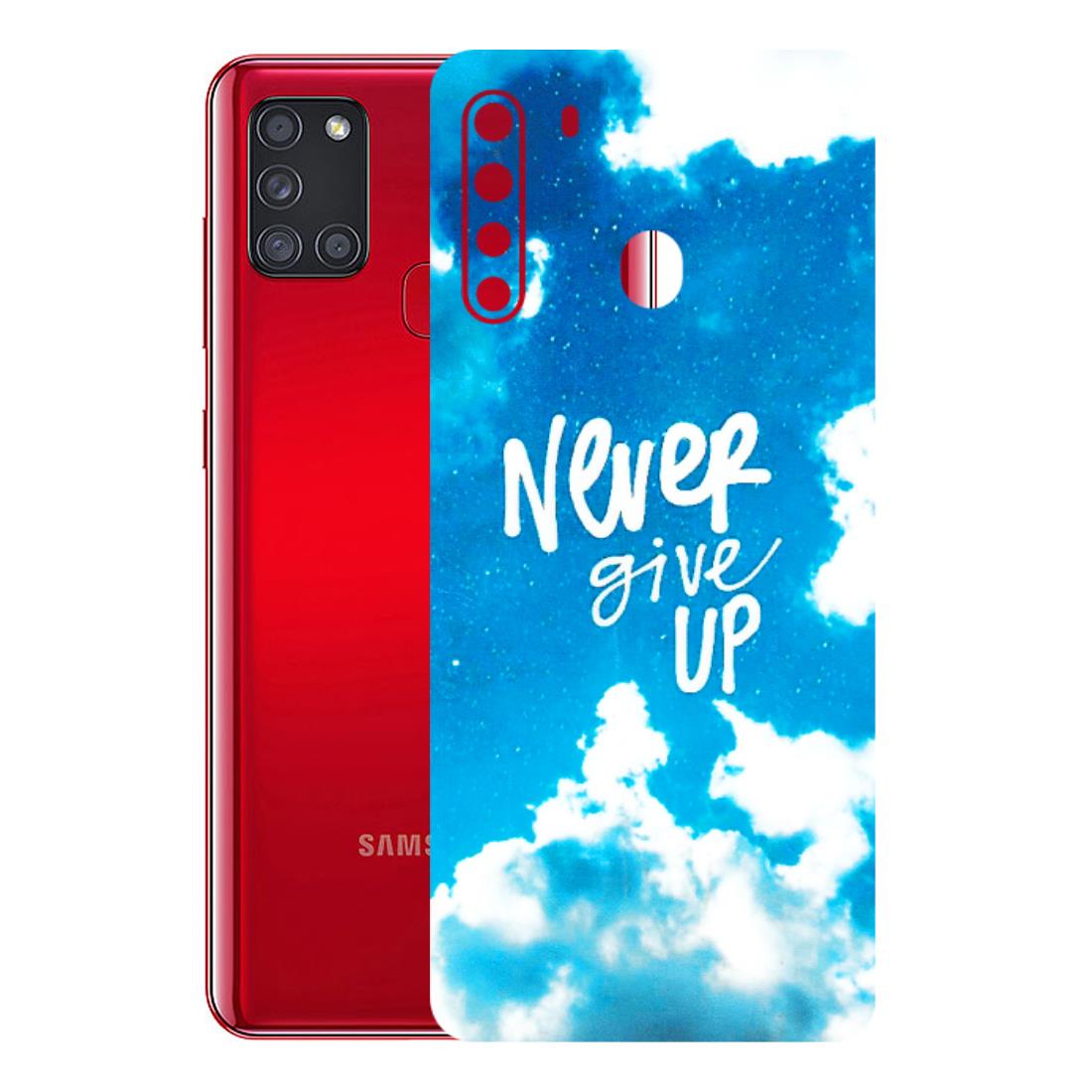 Samsung A/S Series Phone Skins (All Models) - Never Give Up - 3D Embossed Finish (L-279) Samsung Galaxy A21