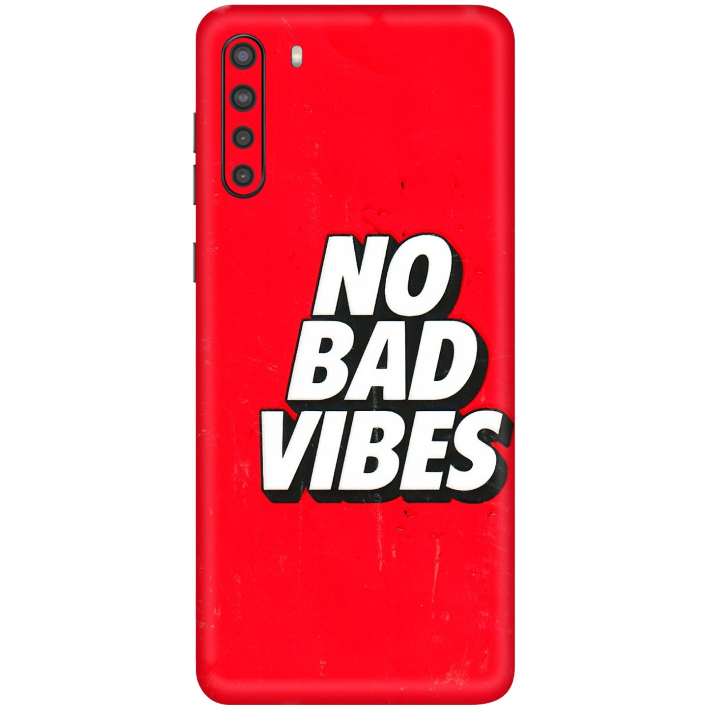 Samsung A/S Series Phone Skins (All Models) - No Bad Vibes - 3D Embossed Finish (L-280) Samsung Galaxy A21