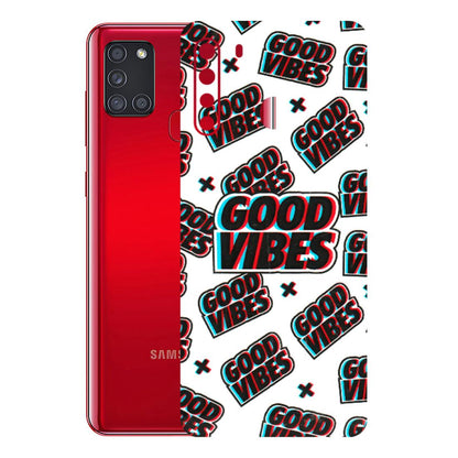 Samsung A/S Series Phone Skins (All Models) - Good Vibes - 3D Embossed Finish (L-282) Samsung Galaxy A21