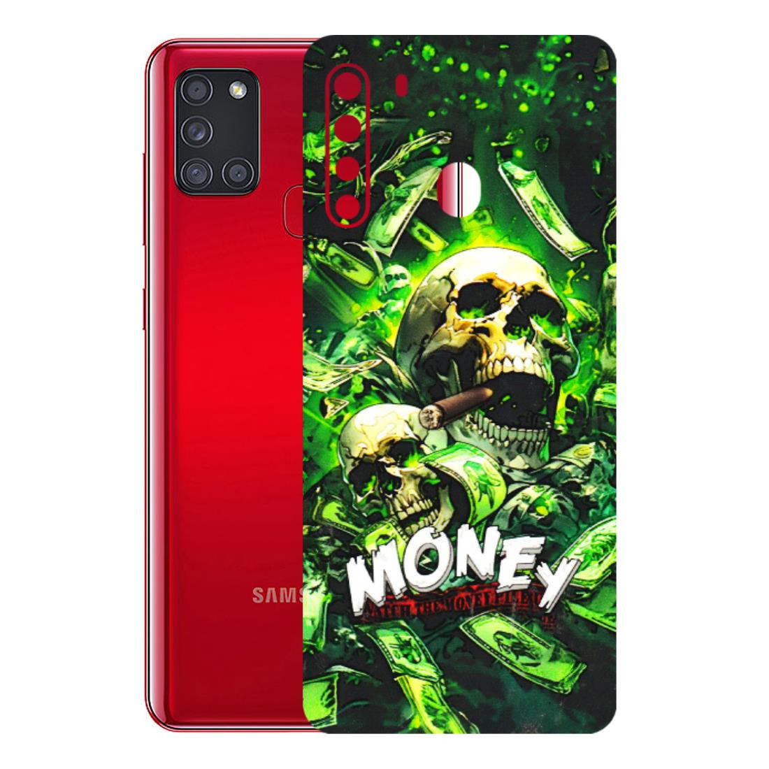 Samsung A/S Series Phone Skins (All Models) - Skull Money - 3D Embossed Finish (L-303) Samsung Galaxy A21