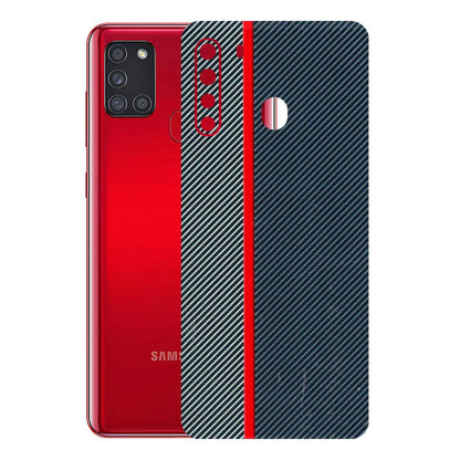 Samsung A/S Series Phone Skins (All Models) - Blue Sober Lines - 3D Embossed Finish (L-305) Samsung Galaxy A21