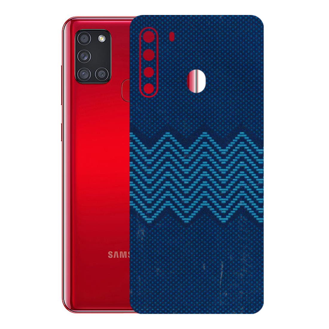 Samsung A/S Series Phone Skins (All Models) - Blue Sober Waves - 3D Embossed Finish (L-306) Samsung Galaxy A21