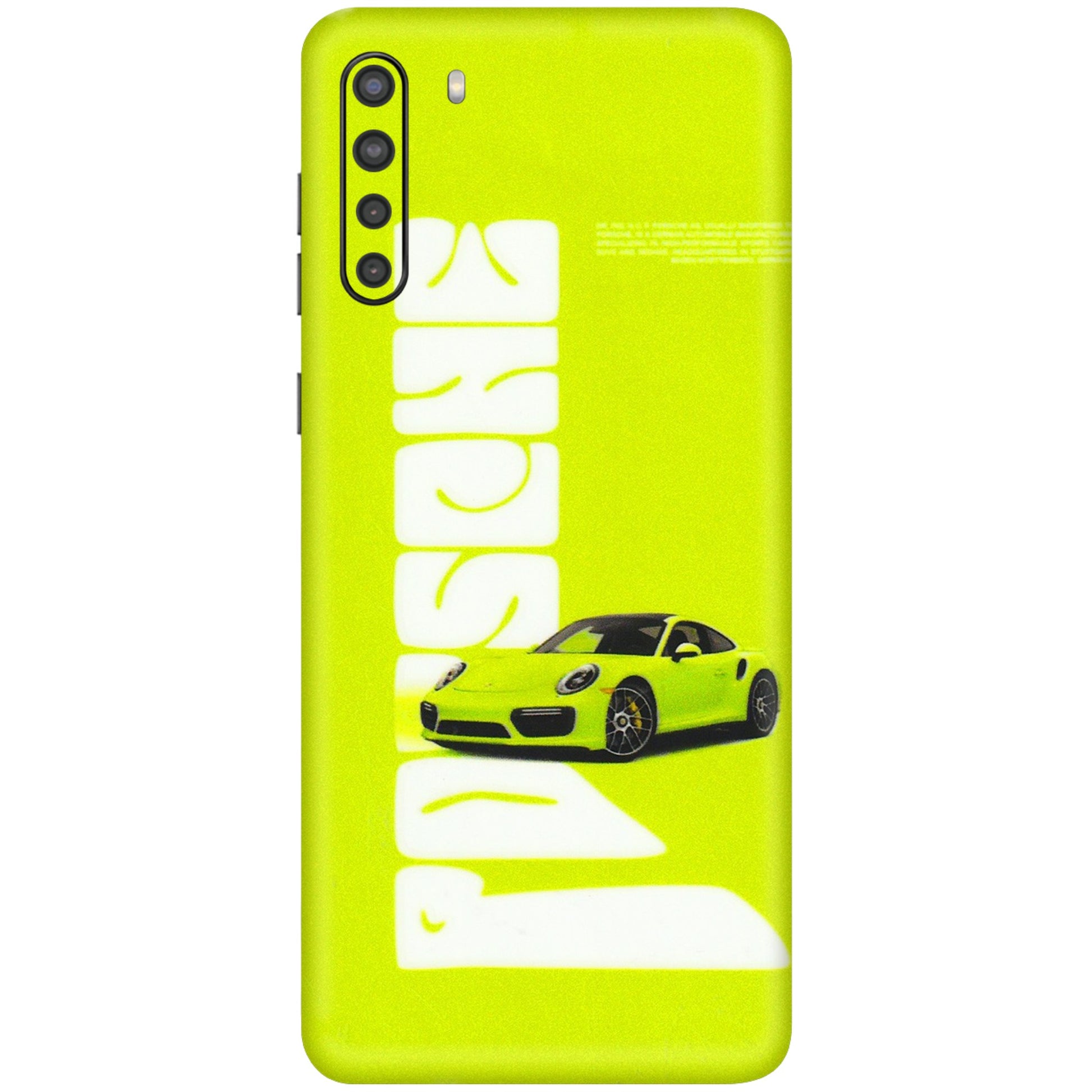 Samsung A/S Series Phone Skins (All Models) - Lime Green Porche - 3D Embossed Finish (L-30) Samsung Galaxy A21