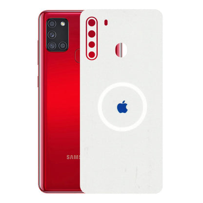Samsung A/S Series Phone Skins (All Models) - iPhone Magsafe Logo - 3D Embossed Finish (L-320) Samsung Galaxy A21
