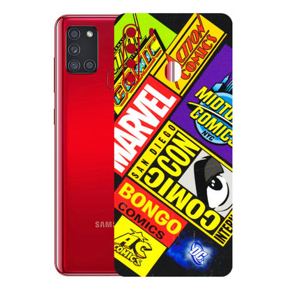 Samsung A/S Series Phone Skins (All Models) - Bongo Comic Con - 3D Embossed Finish (L-325) Samsung Galaxy A21