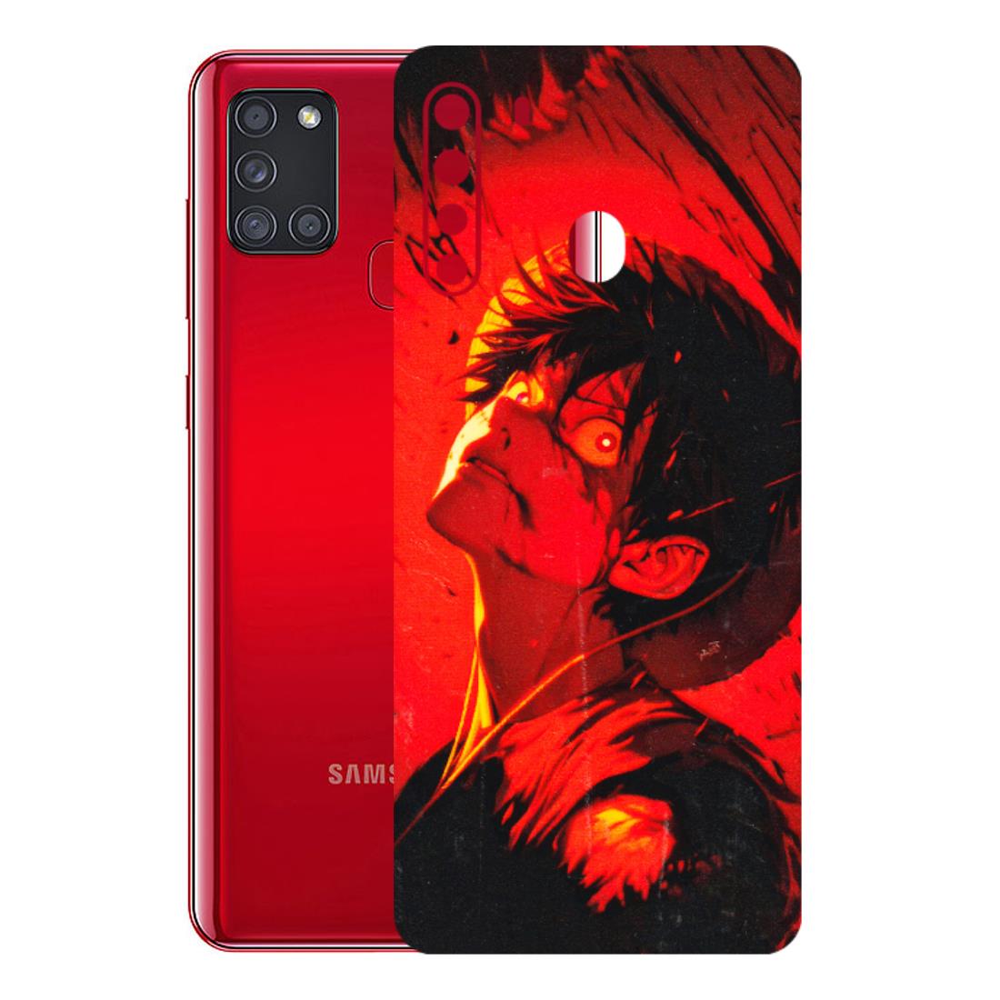 Samsung A/S Series Phone Skins (All Models) - D.Luffy Power Up One Piece Anime - 3D Embossed Finish (L-326) Samsung Galaxy A21