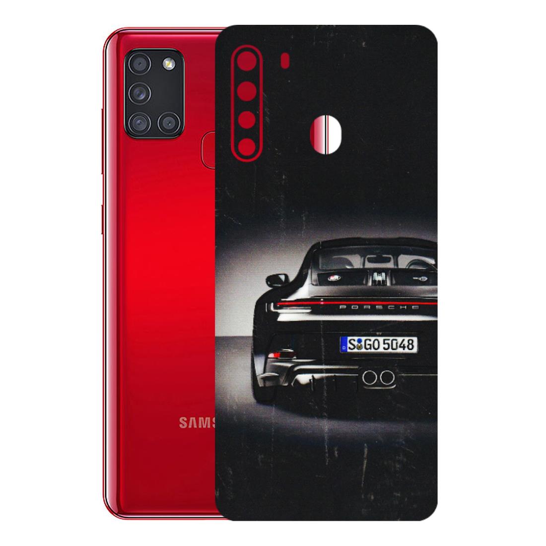 Samsung A/S Series Phone Skins (All Models) - New Black Porsche GT3 - 3D Embossed Finish (L-327) Samsung Galaxy A21