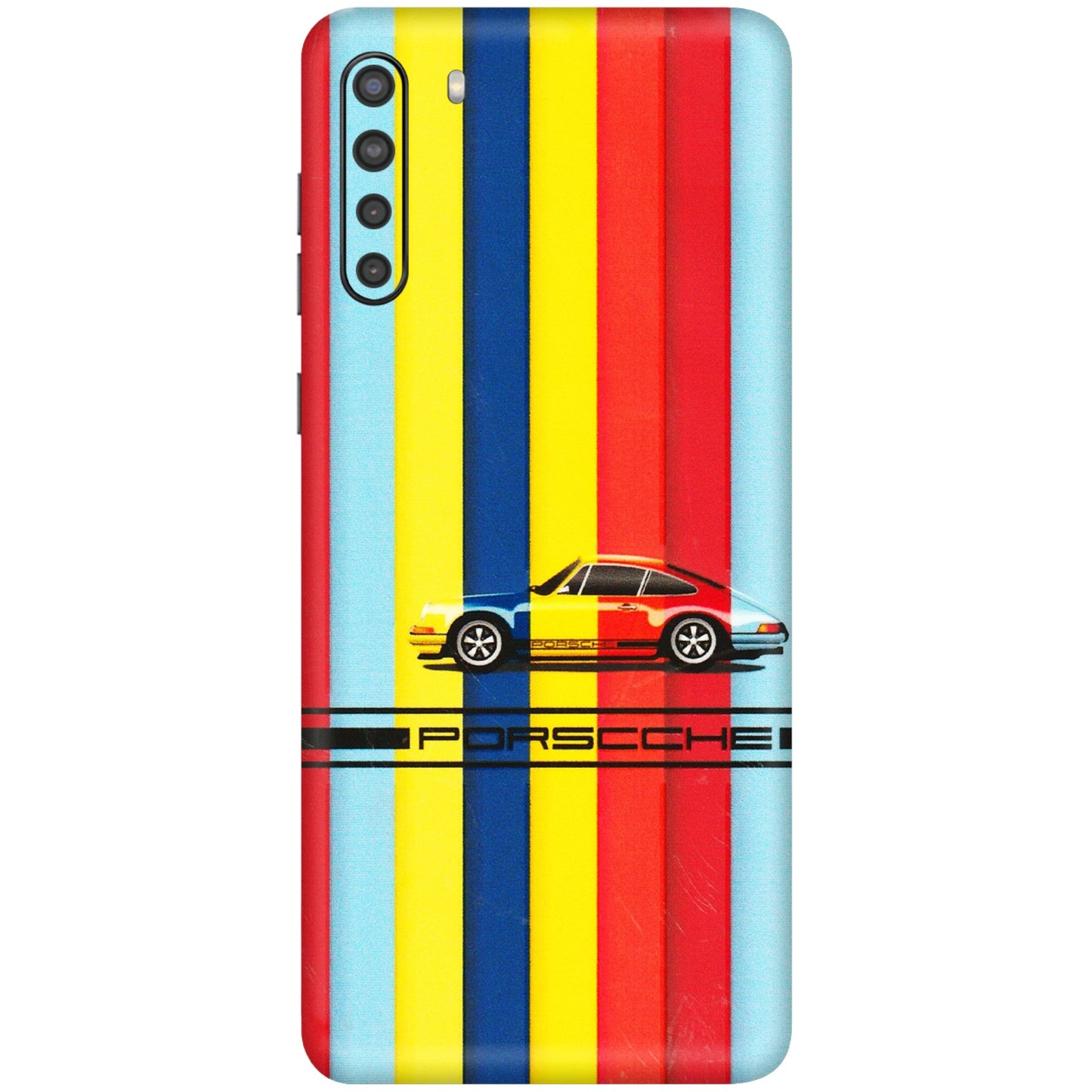Samsung A/S Series Phone Skins (All Models) - Multicolour Porche - 3D Embossed Finish (L-39) Samsung Galaxy A21
