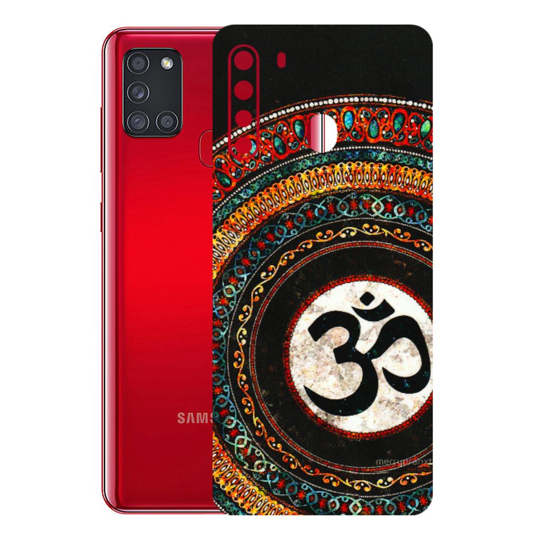 Samsung A/S Series Phone Skins (All Models) - Aum Chant Abstract - 3D Embossed Finish (L-42) Samsung Galaxy A21
