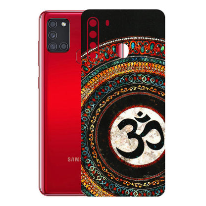 Samsung A/S Series Phone Skins (All Models) - Aum Chant Abstract - 3D Embossed Finish (L-42) Samsung Galaxy A21