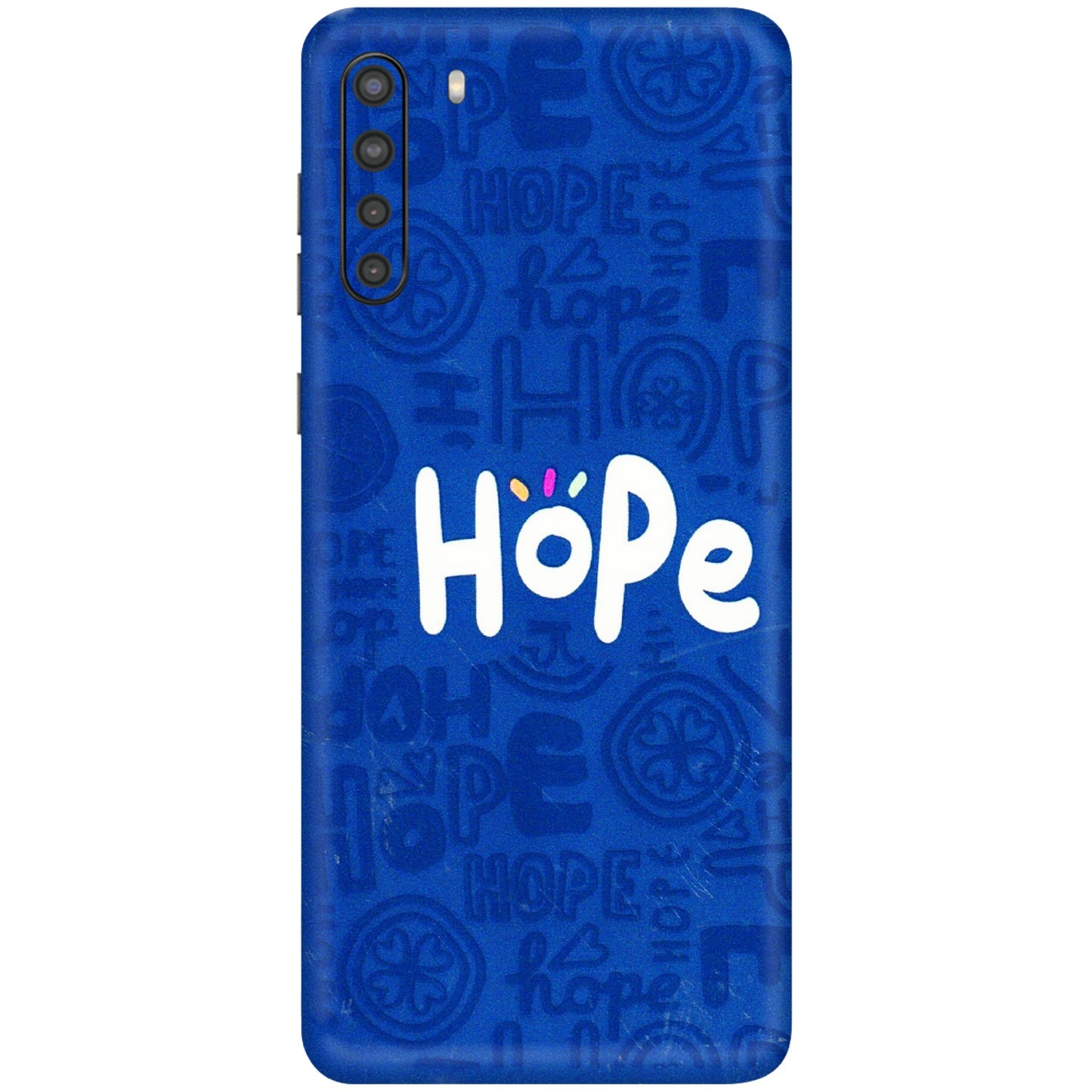 Samsung A/S Series Phone Skins (All Models) - Hope Doodles Blue - 3D Embossed Finish (L-43) Samsung Galaxy A21