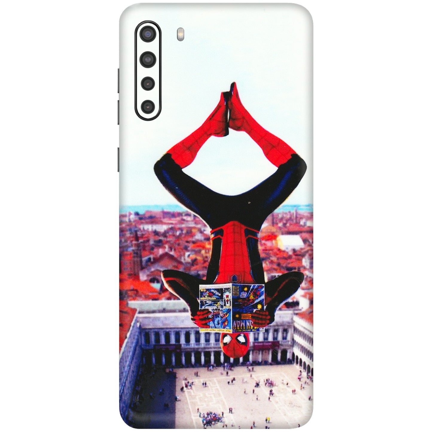 Samsung A/S Series Phone Skins (All Models) - Spiderman Hanging - 3D Embossed Finish (L-53) Samsung Galaxy A21