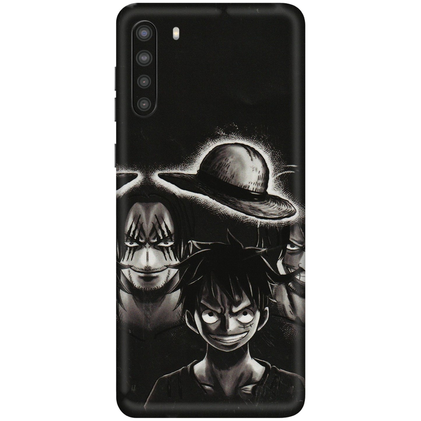 Samsung A/S Series Phone Skins (All Models) - Black Luffy Hat - 3D Embossed Finish (L-57) Samsung Galaxy A21