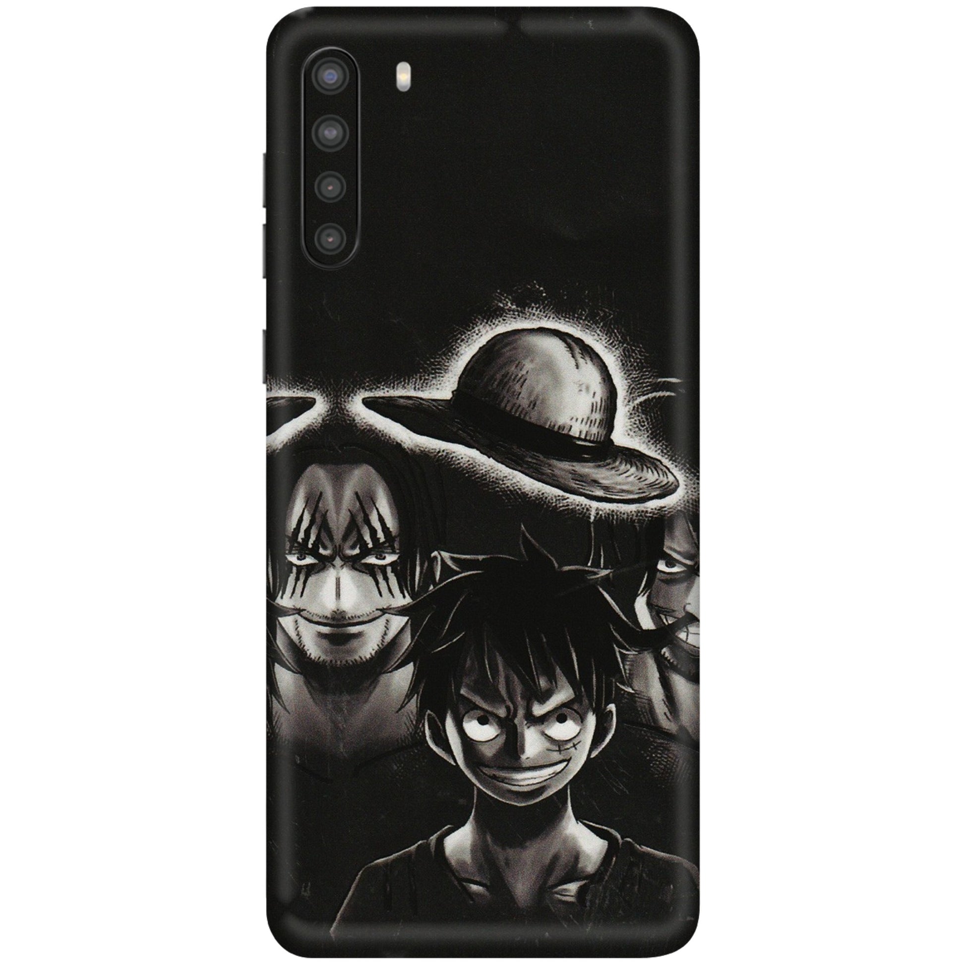 Samsung A/S Series Phone Skins (All Models) - Black Luffy Hat - 3D Embossed Finish (L-57) Samsung Galaxy A21