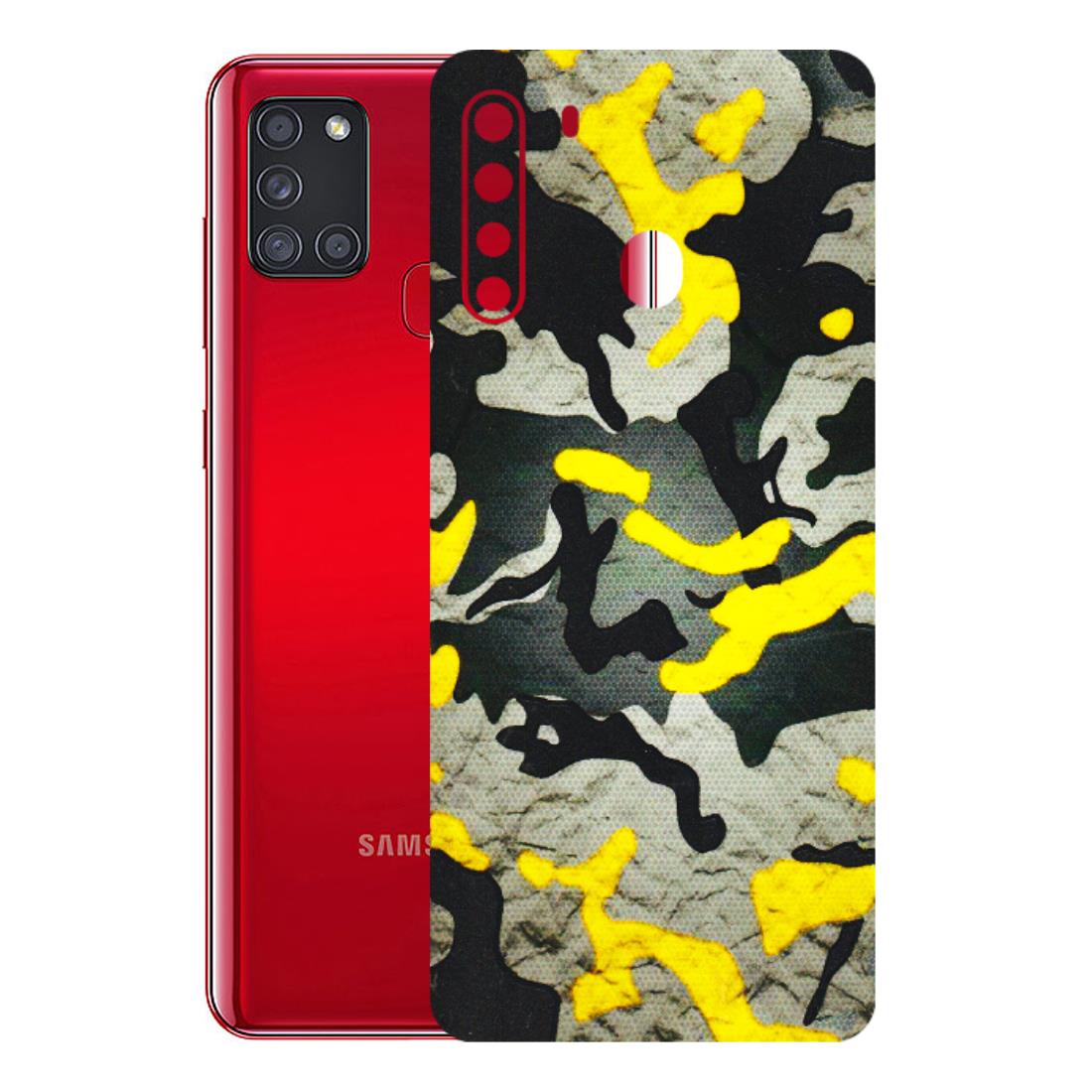 Samsung A/S Series Phone Skins (All Models) - Yellow Camouflage - 3D Embossed Finish (L-61) Samsung Galaxy A21