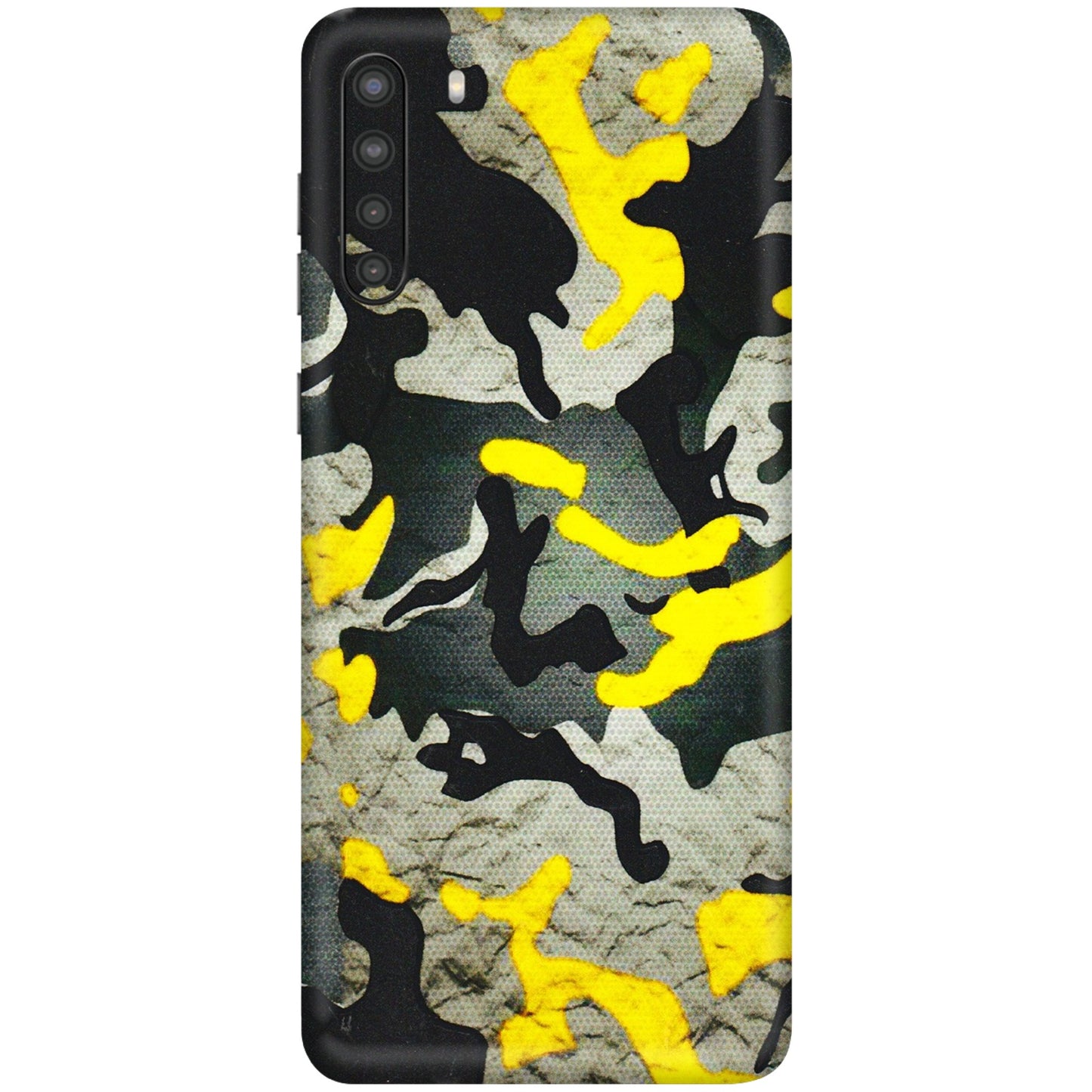 Samsung A/S Series Phone Skins (All Models) - Yellow Camouflage - 3D Embossed Finish (L-61) Samsung Galaxy A21