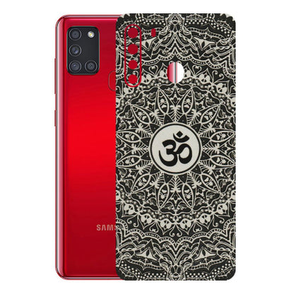 Samsung A/S Series Phone Skins (All Models) - Aum Elegant Mandala - 3D Embossed Finish (L-62) Samsung Galaxy A21