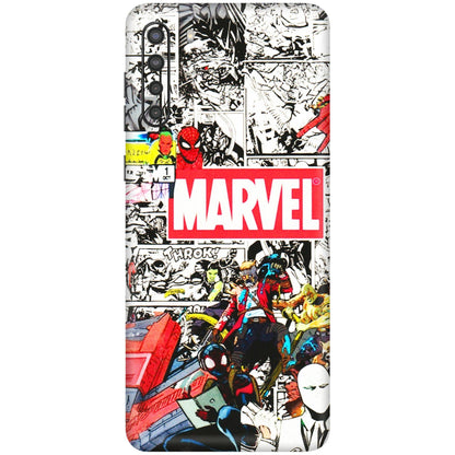 Samsung A/S Series Phone Skins (All Models) - Marvel Colorful Comic - 3D Embossed Finish (L-64) Samsung Galaxy A21