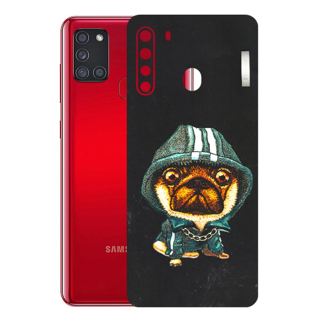Samsung A/S Series Phone Skins (All Models) - Puppy N Hoodie - 3D Embossed Finish (L-90) Samsung Galaxy A21