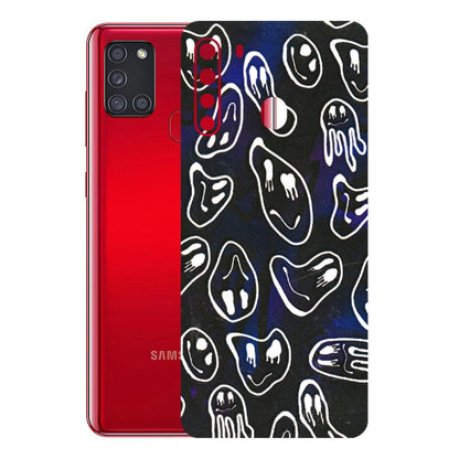 Samsung A/S Series Phone Skins (All Models) - Distorted Smileys - 3D Embossed Finish (L-92) Samsung Galaxy A21