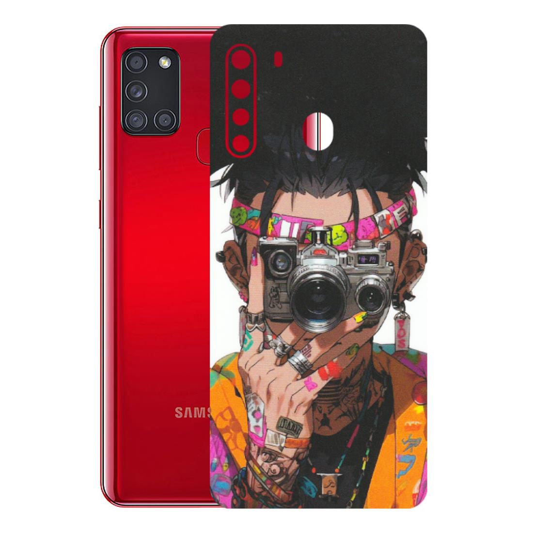 Samsung A/S Series Phone Skins (All Models) - Camera Lover Girl - Matte Finish (M-09) Samsung Galaxy A21