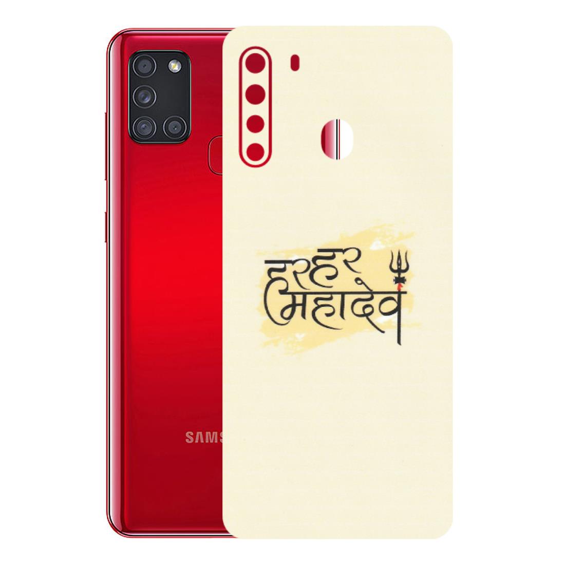 Samsung A/S Series Phone Skins (All Models) - Har Har Mahadev - Matte Finish (M-10) Samsung Galaxy A21