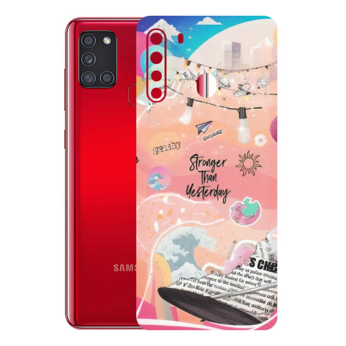 Samsung A/S Series Phone Skins (All Models) - Stronger Then Yesterday - Matte Finish (M-128) Samsung Galaxy A21