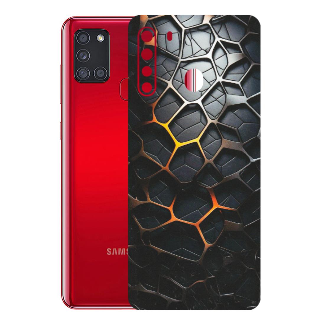 Samsung A/S Series Phone Skins (All Models) - New Abstract Graphite Tiles - Matte Finish (M-130) Samsung Galaxy A21
