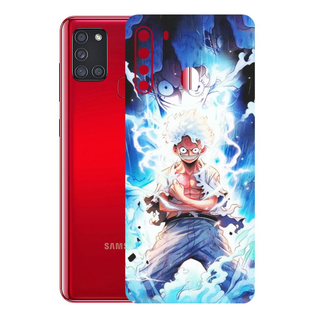 Samsung A/S Series Phone Skins (All Models) - Blue Thunder Luffy Anime - Matte Finish (M-132) Samsung Galaxy A21
