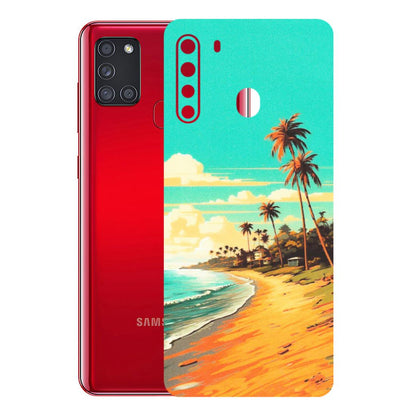 Samsung A/S Series Phone Skins (All Models) - Miami Beach - Matte Finish (M-136) Samsung Galaxy A21