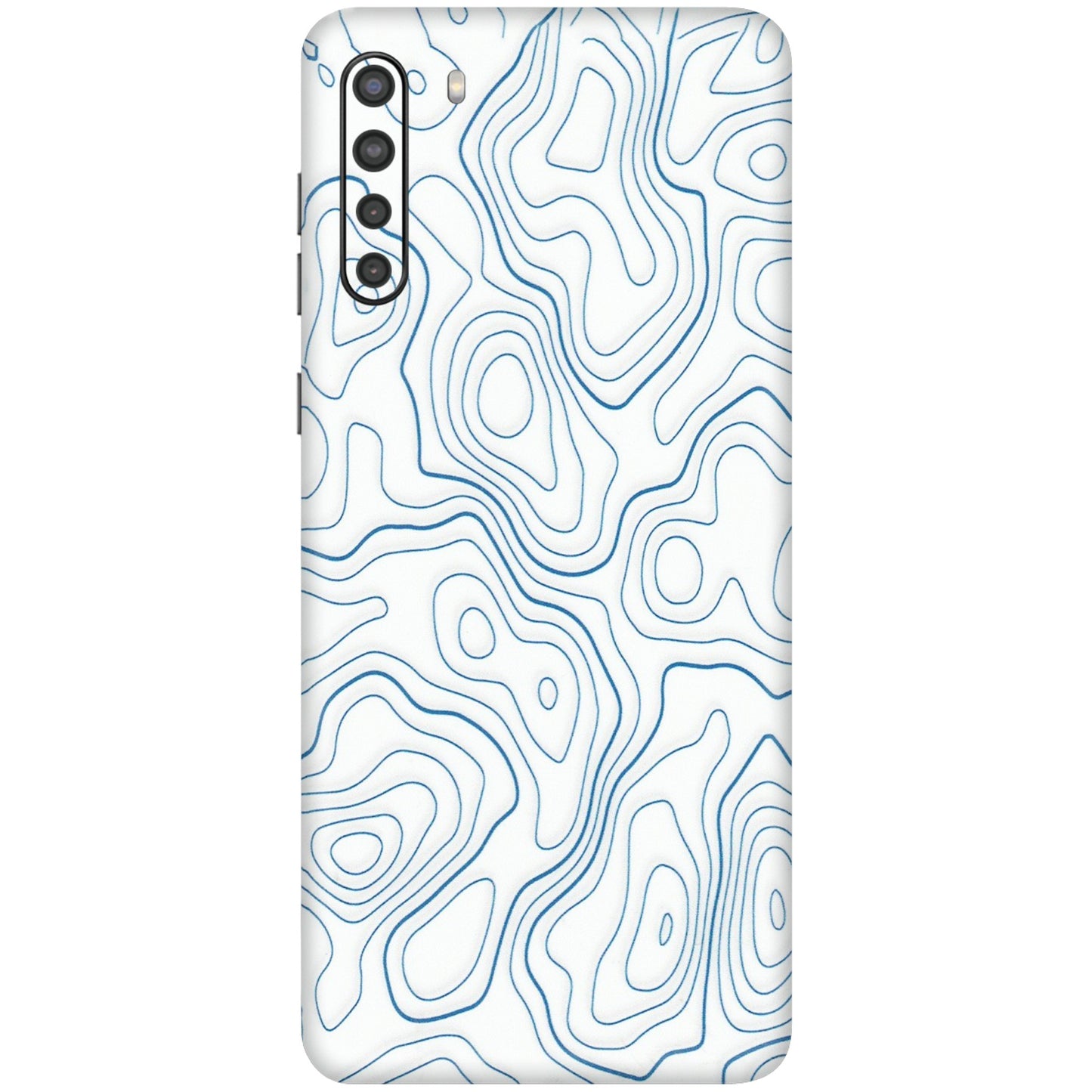 Samsung A/S Series Phone Skins (All Models) - Blue And White Swirls - Matte Finish (M-139) Samsung Galaxy A21