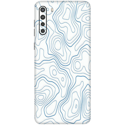 Samsung A/S Series Phone Skins (All Models) - Blue And White Swirls - Matte Finish (M-139) Samsung Galaxy A21