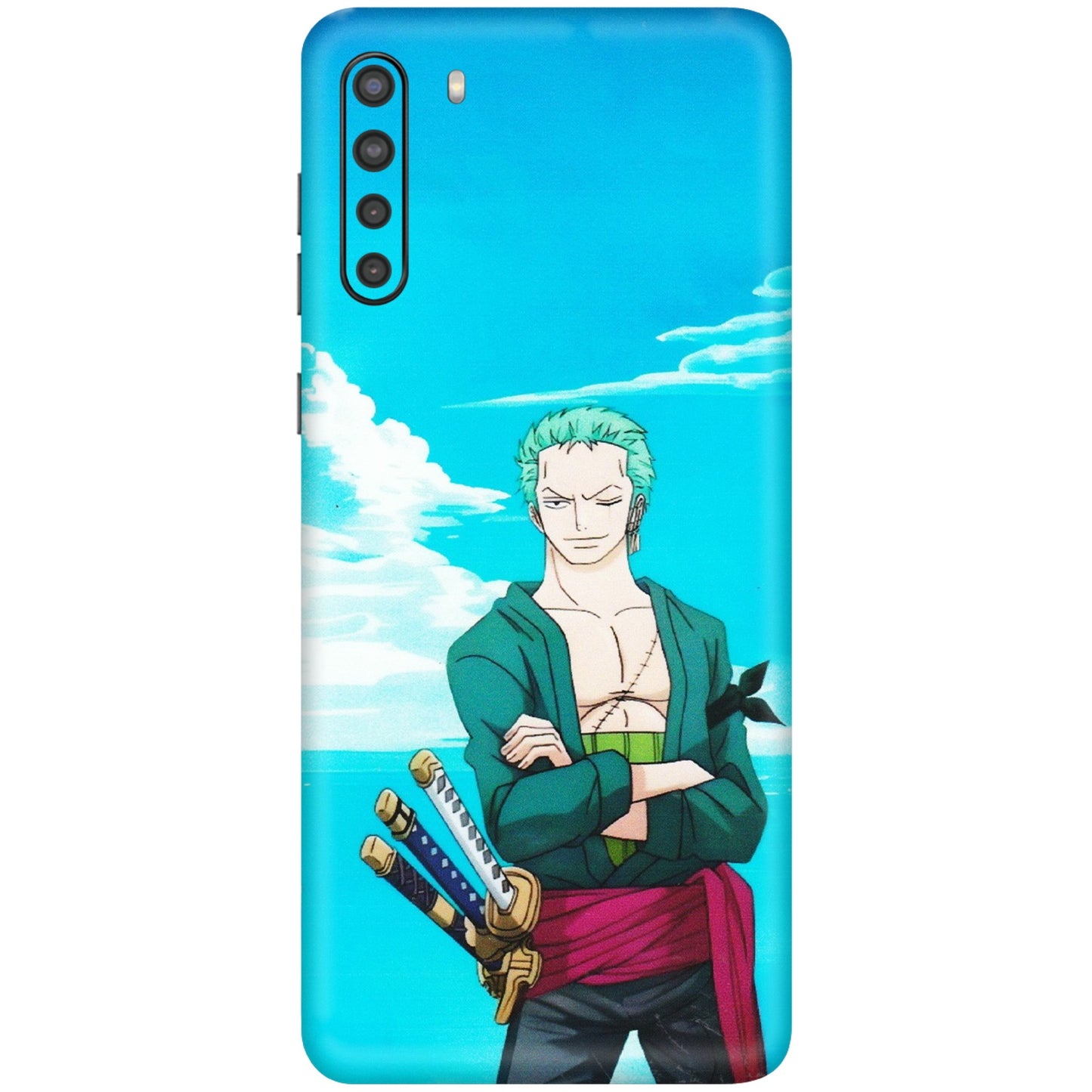 Samsung A/S Series Phone Skins (All Models) - Cool Swordman Zoro Anime - Matte Finish (M-143) Samsung Galaxy A21