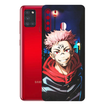 Samsung A/S Series Phone Skins (All Models) - Yuji Itadori Funny Face Anime - Matte Finish (M-152) Samsung Galaxy A21