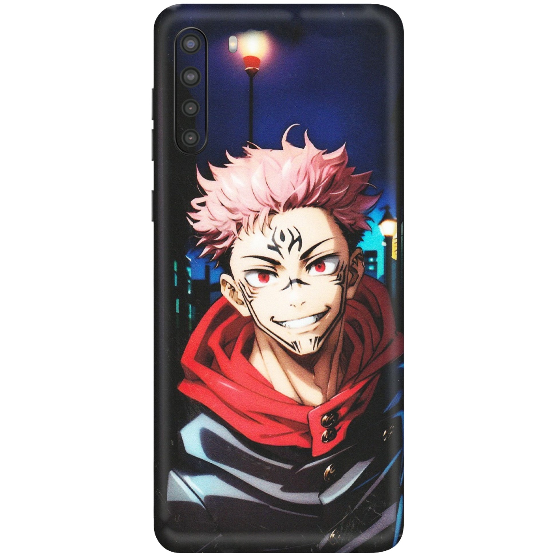 Samsung A/S Series Phone Skins (All Models) - Yuji Itadori Funny Face Anime - Matte Finish (M-152) Samsung Galaxy A21