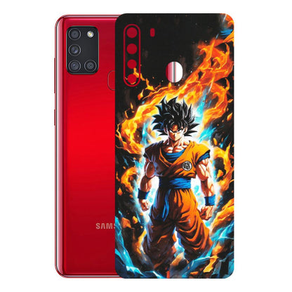 Samsung A/S Series Phone Skins (All Models) - Goku Transformation Anime - Matte Finish (M-159) Samsung Galaxy A21