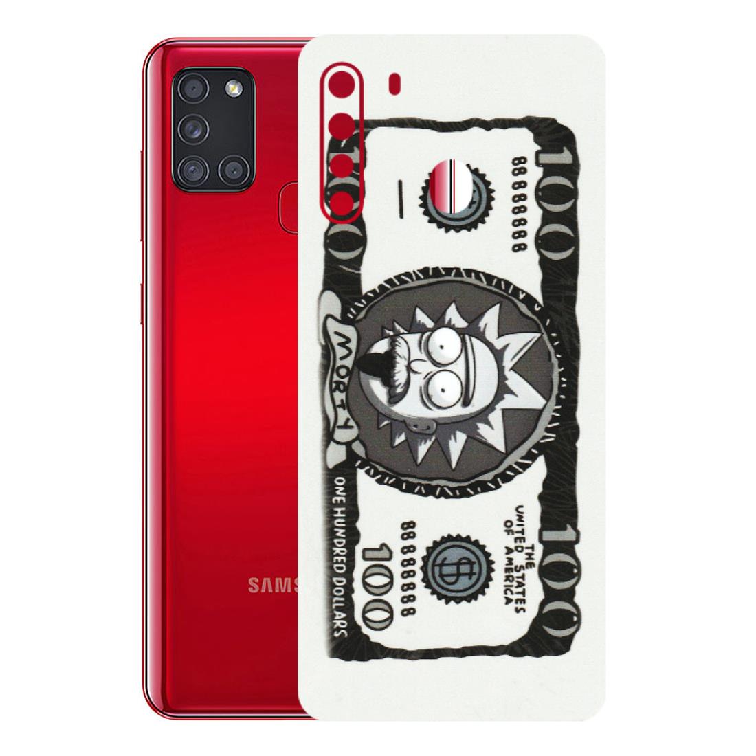 Samsung A/S Series Phone Skins (All Models) - Rick And Morty Hundred Dollar Anime - Matte Finish (M-161) Samsung Galaxy A21