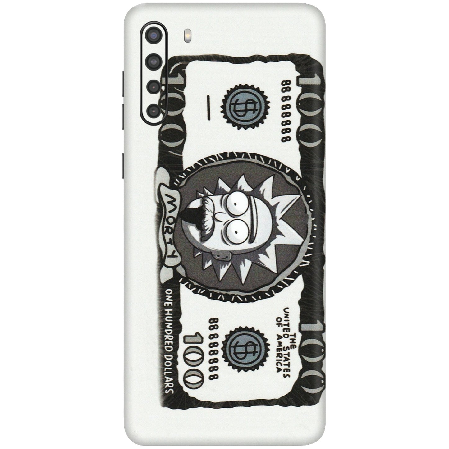 Samsung A/S Series Phone Skins (All Models) - Rick And Morty Hundred Dollar Anime - Matte Finish (M-161) Samsung Galaxy A21