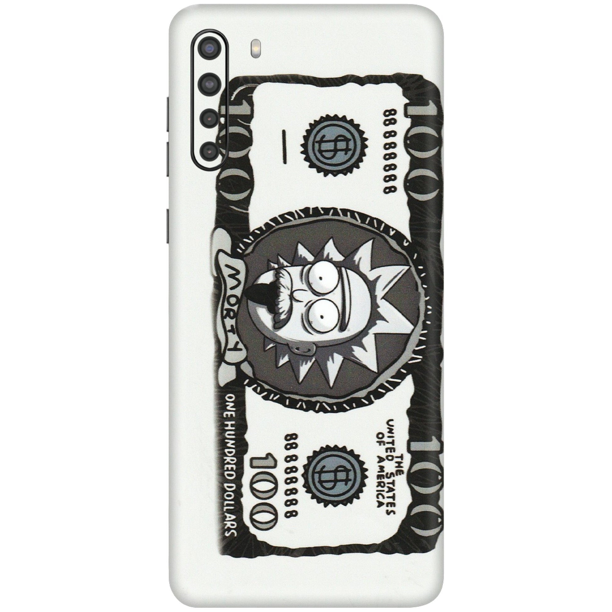 Samsung A/S Series Phone Skins (All Models) - Rick And Morty Hundred Dollar Anime - Matte Finish (M-161) Samsung Galaxy A21