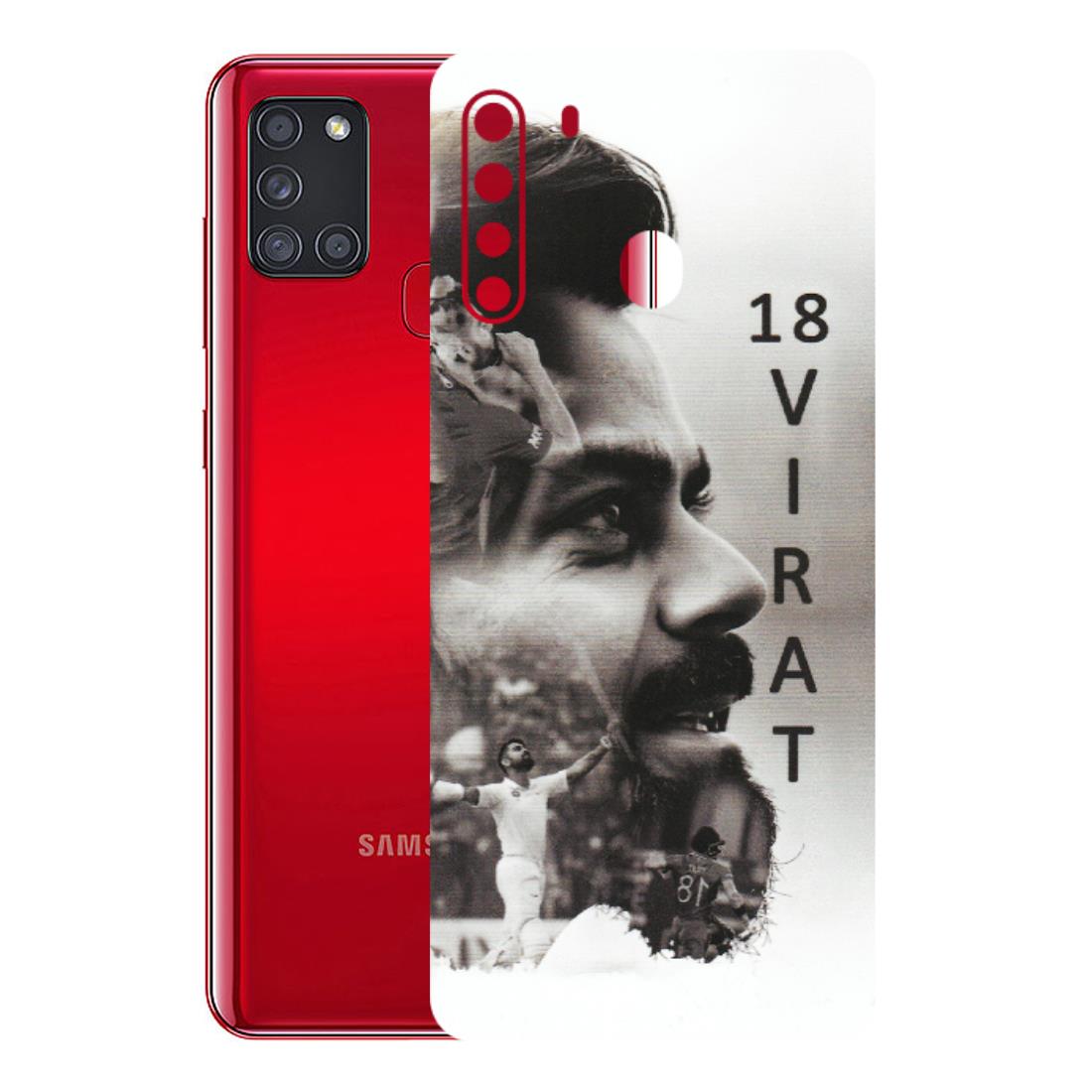 Samsung A/S Series Phone Skins (All Models) - Virat Kohli Cricketer - Matte Finish (M-163) Samsung Galaxy A21