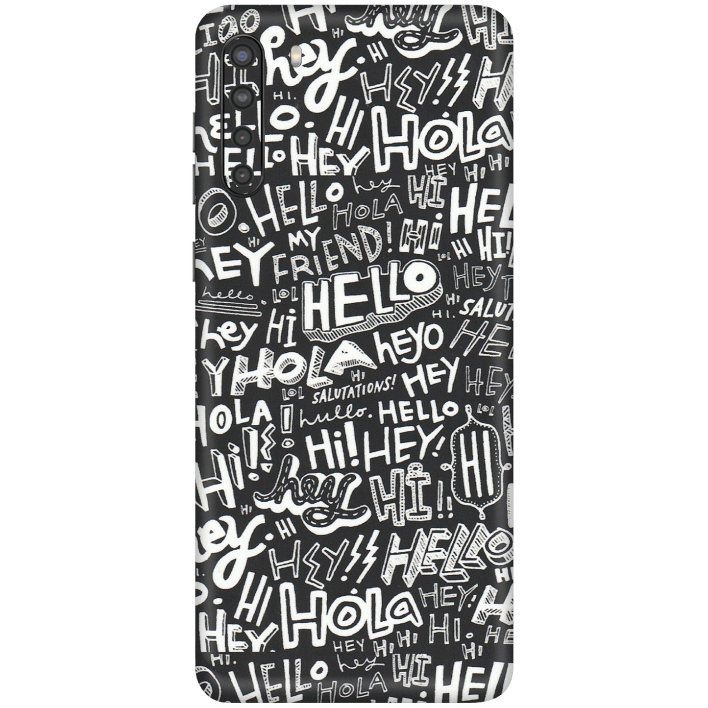 Samsung A/S Series Phone Skins (All Models) - Hi Hello Doodles - Matte Finish (M-25) Samsung Galaxy A21