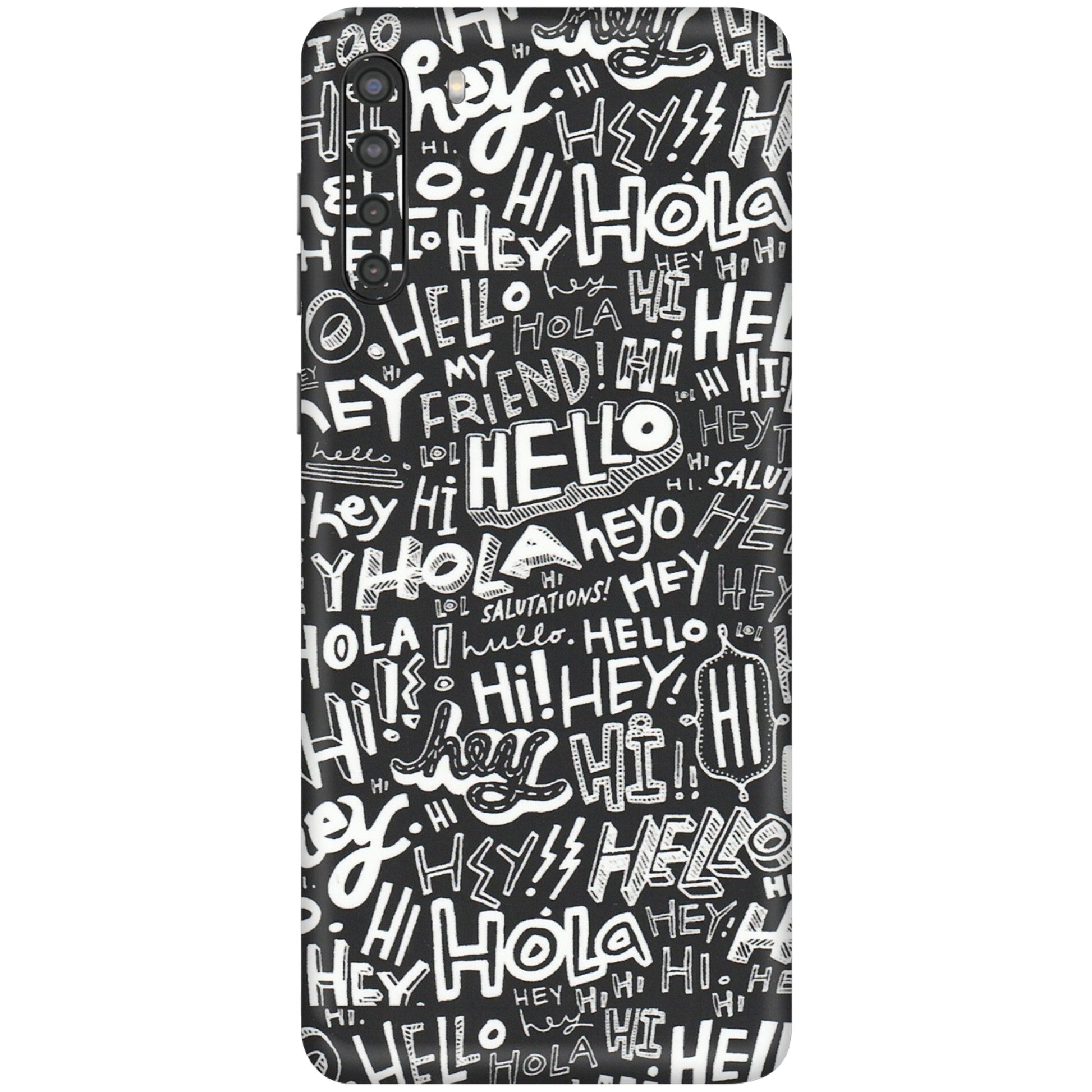 Samsung A/S Series Phone Skins (All Models) - Hi Hello Doodles - Matte Finish (M-25) Samsung Galaxy A21