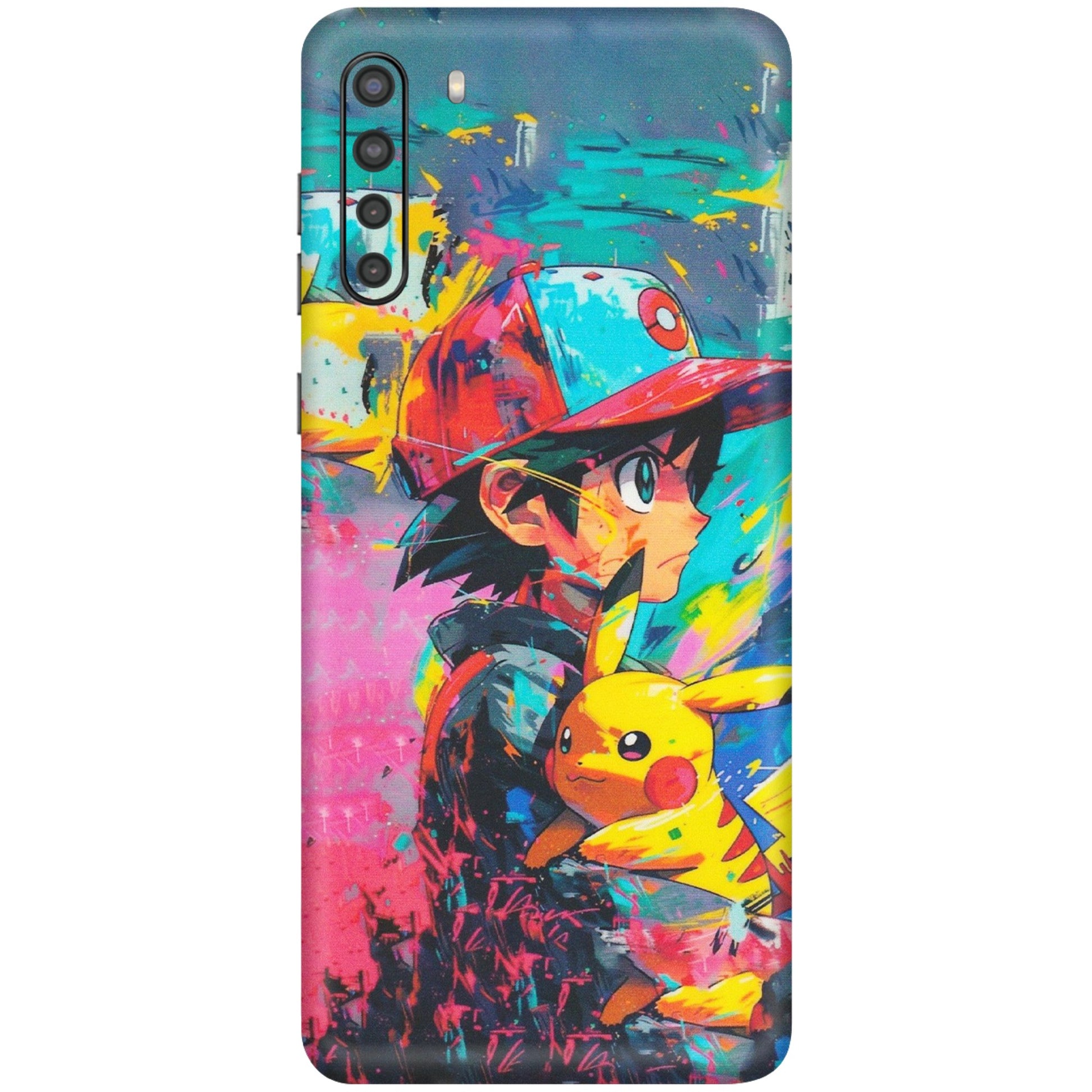 Samsung A/S Series Phone Skins (All Models) - Ash & Pikachu - Matte Finish (M-26) Samsung Galaxy A21
