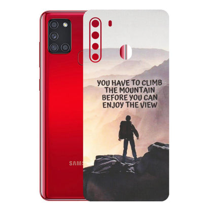 Samsung A/S Series Phone Skins (All Models) - Motivational Hiking Mountain - Matte Finish (M-28) Samsung Galaxy A21